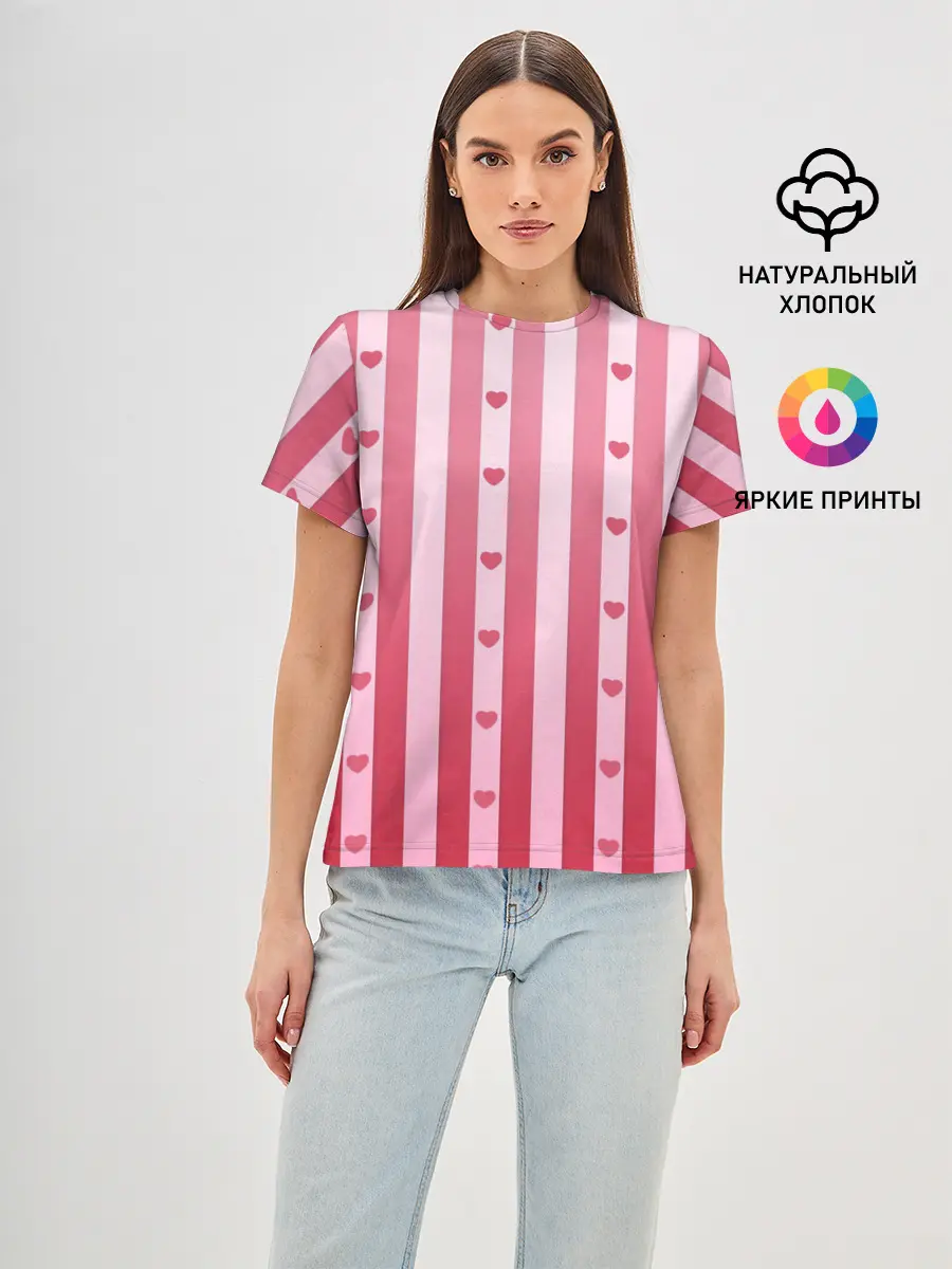 Женская базовая футболка / Валентинова нежность