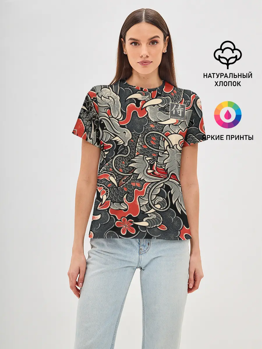 Женская базовая футболка / Самурай