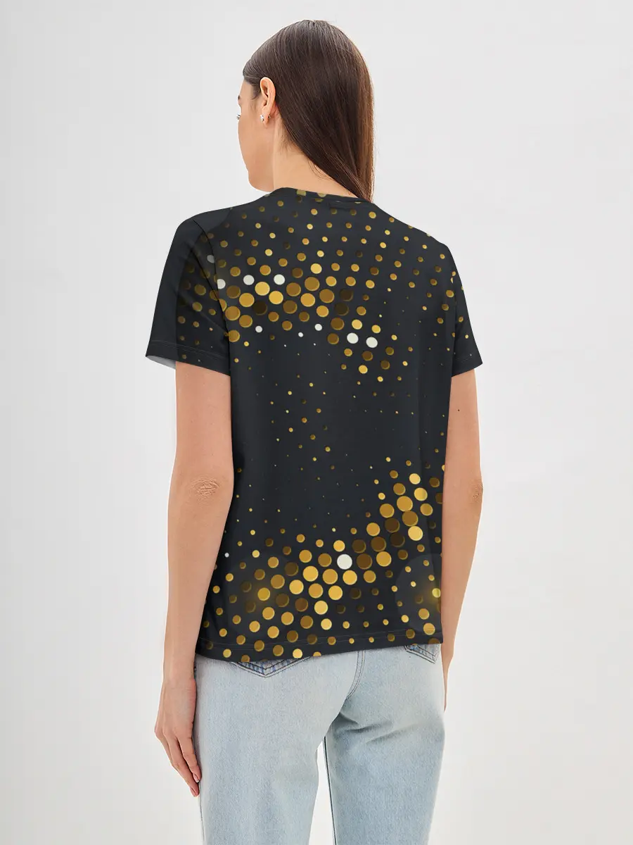 Женская базовая футболка / black gold