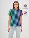 Женская базовая футболка / Checkerboard Color