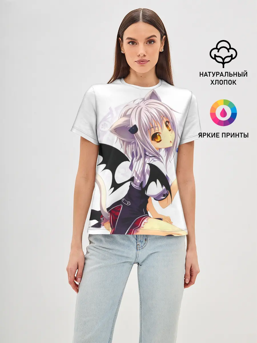 Женская базовая футболка / High School DxD, Конэко