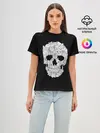 Женская базовая футболка / Sketchy Cat Skull