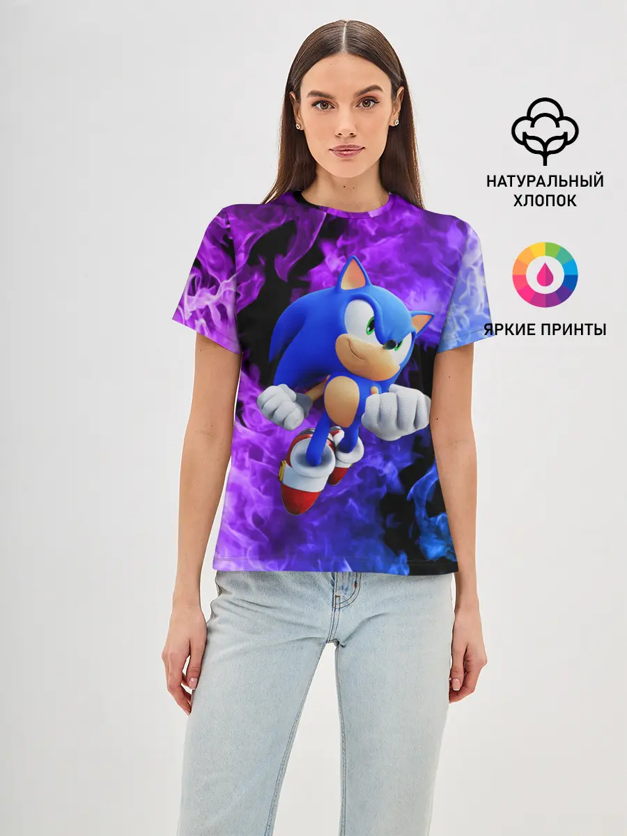 Женская базовая футболка / SONIC
