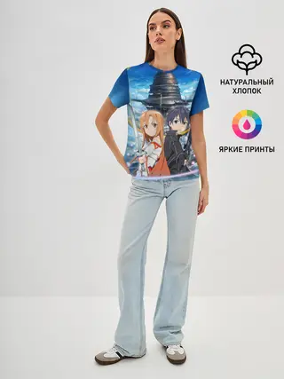 Женская базовая футболка / Мастера меча онлайн