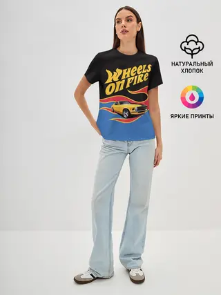 Женская базовая футболка / Hot Wheels. Хот Вилс