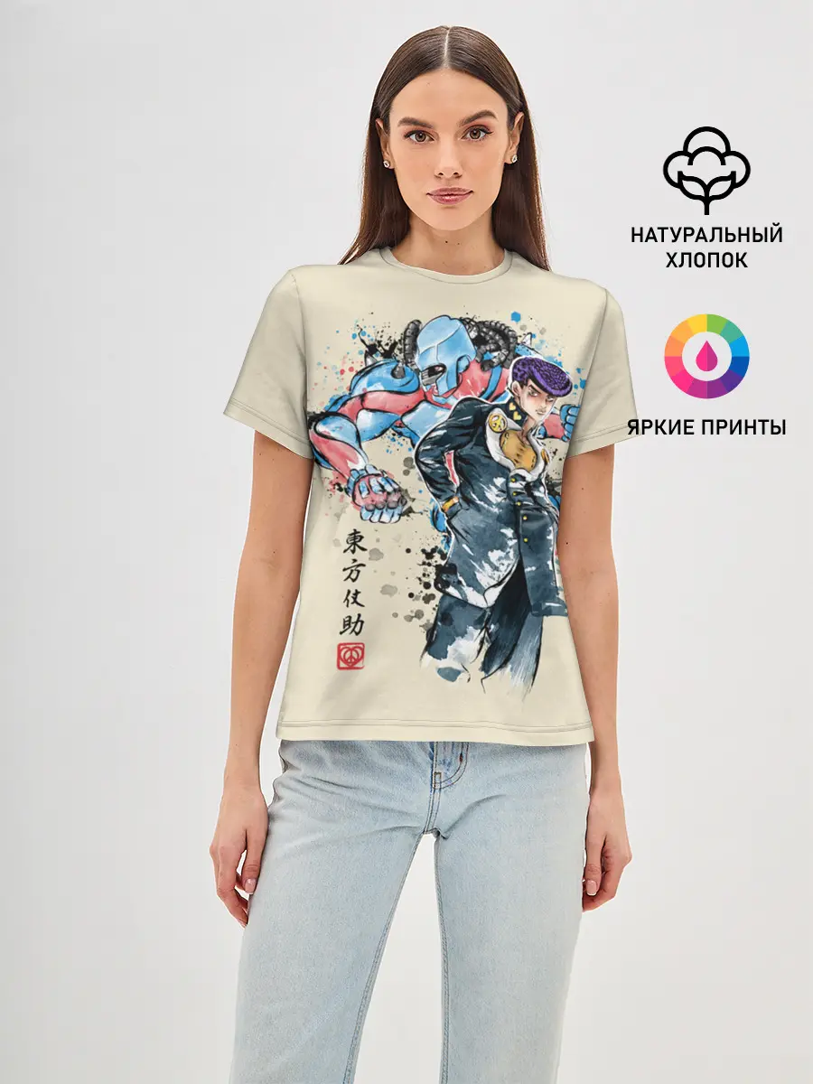 Женская базовая футболка / Приключения ДжоДжо