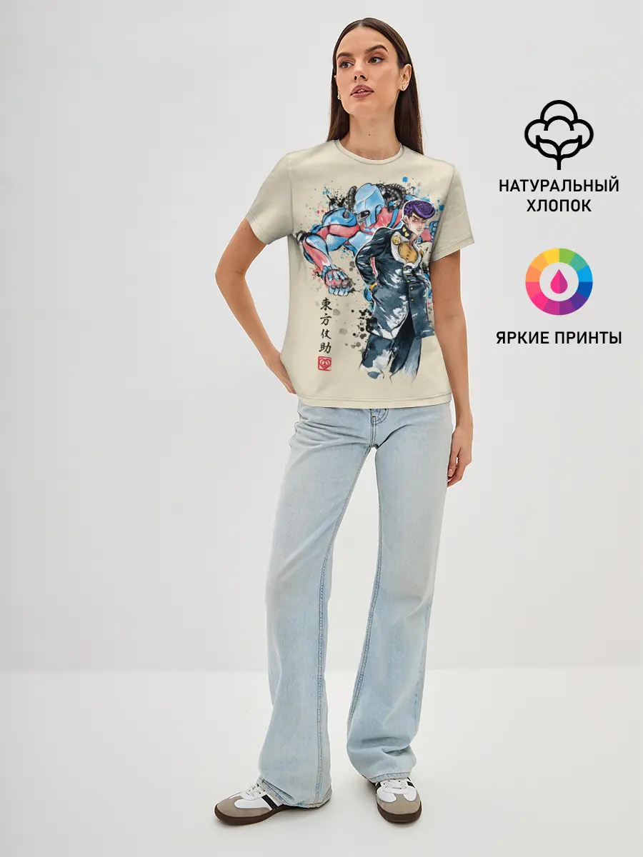 Женская базовая футболка / Приключения ДжоДжо