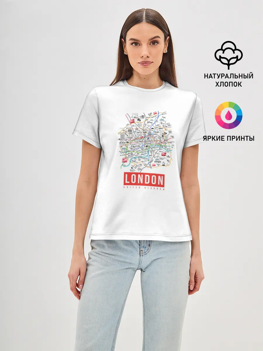 Женская базовая футболка / Лондон