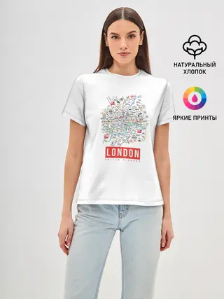 Женская базовая футболка / Лондон