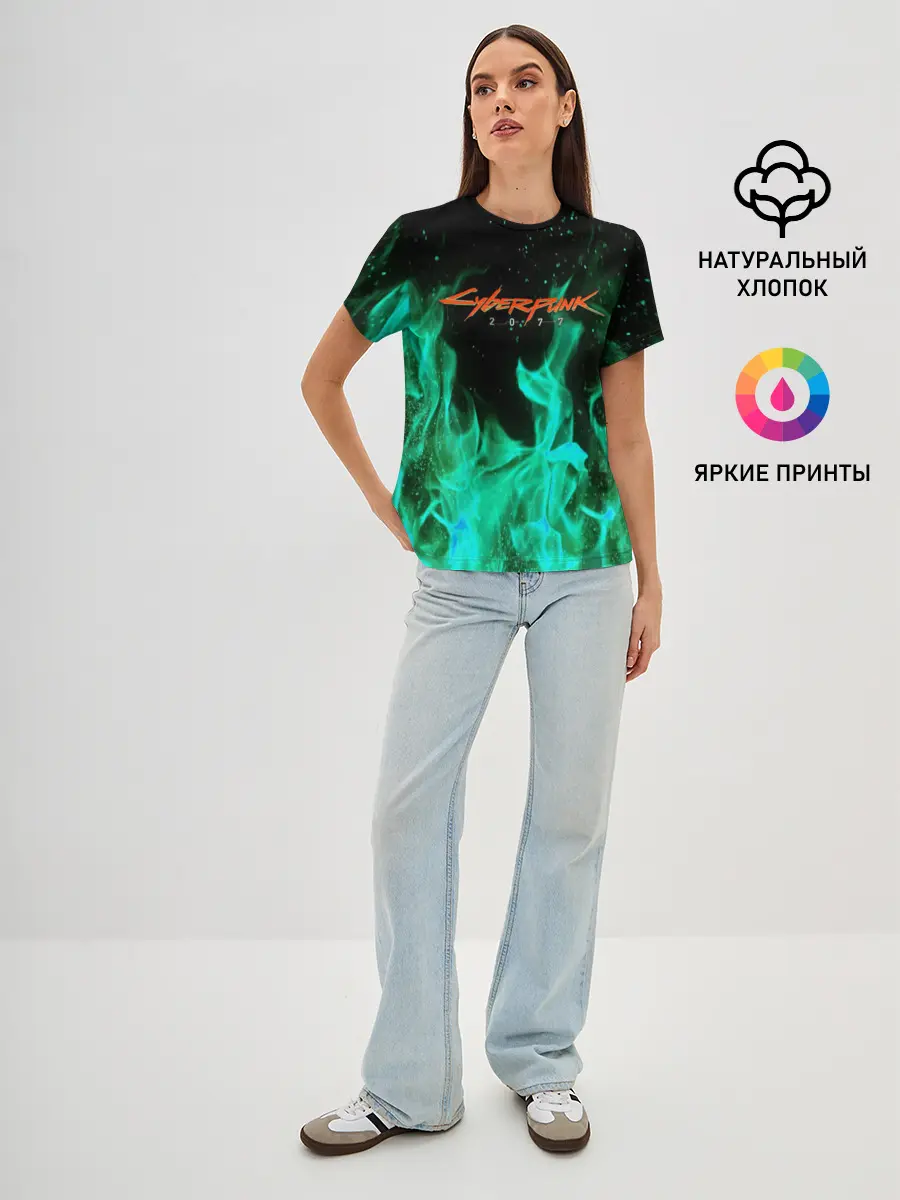 Женская базовая футболка / CYBERPUNK 2077 | КИБЕРПАНК 2077