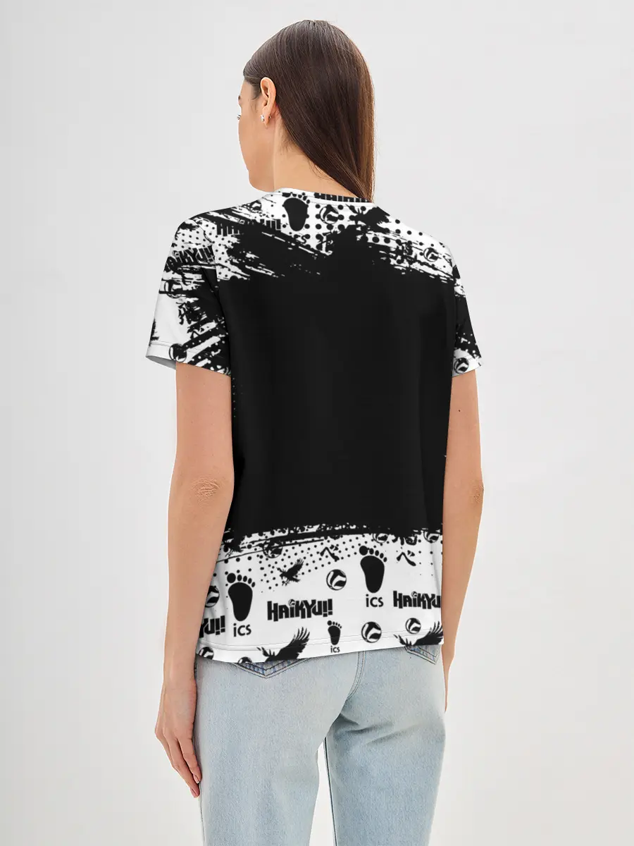 Женская базовая футболка / Старшая школа Карасуно