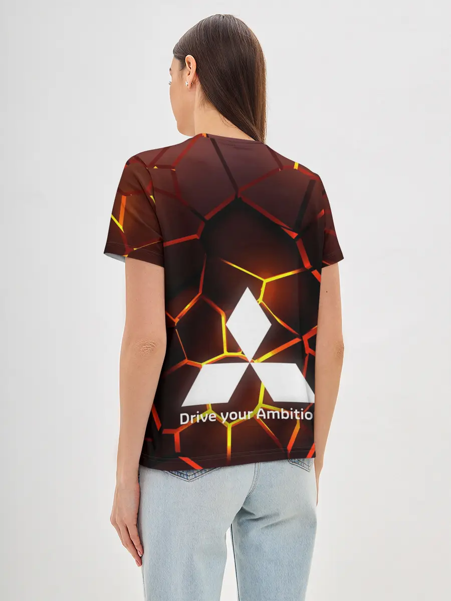 Женская базовая футболка / 3D плиты с подсветкой | Митсубиси