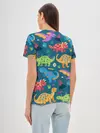 Женская базовая футболка / Арт с динозаврами