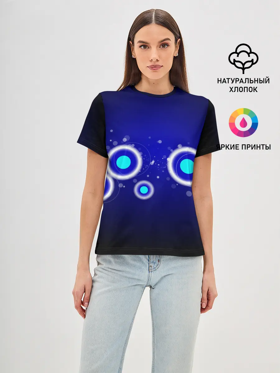 Женская базовая футболка / Молекулы