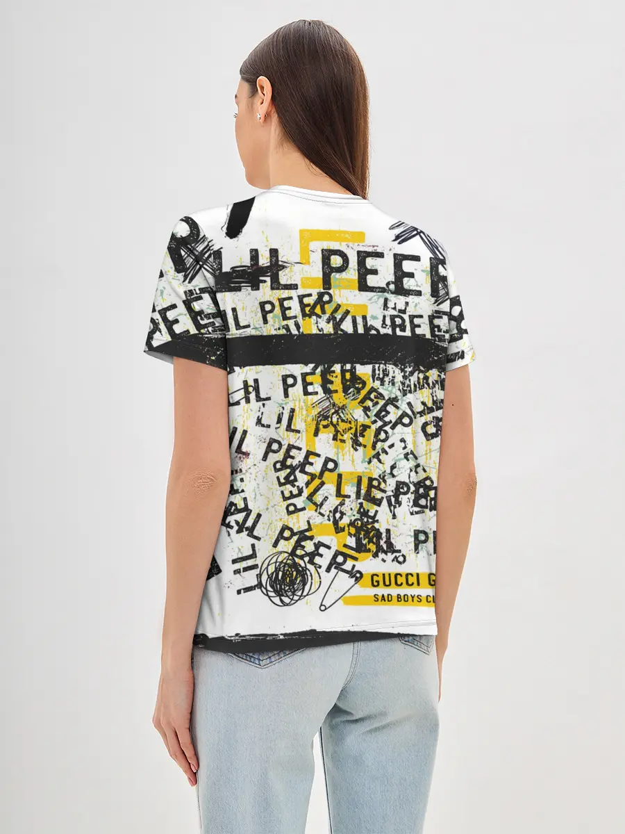 Женская базовая футболка / LIL PEEP Vintage Graffiti Wall