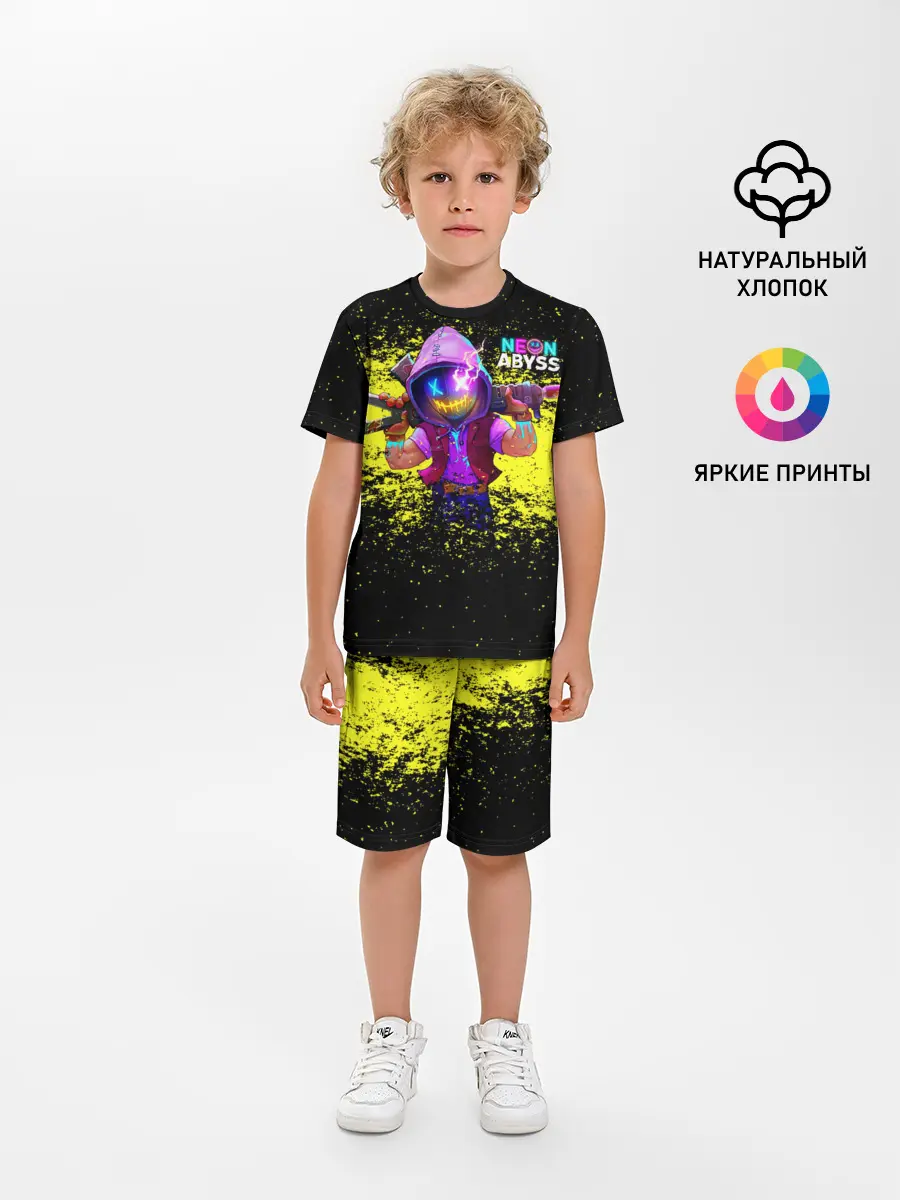 Детская пижама с шортами / Neon Abyss