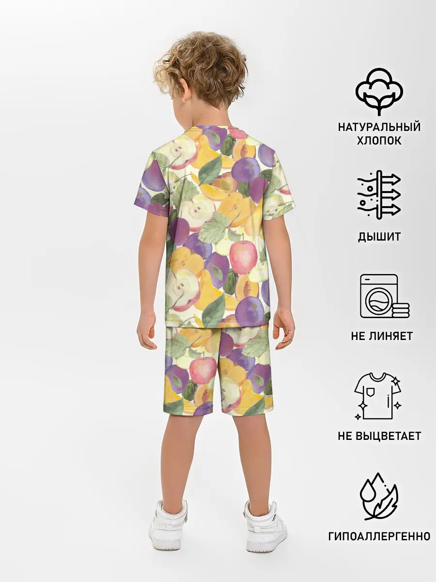 Детская пижама с шортами / Фрукты. Фруктовый сад