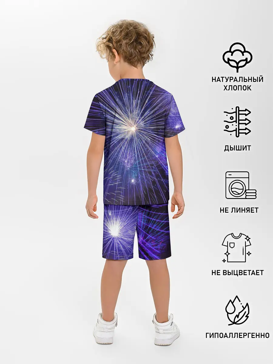 Детская пижама с шортами / Фейерверк