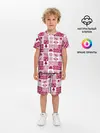 Детская пижама с шортами / Новогодний рождественский узор