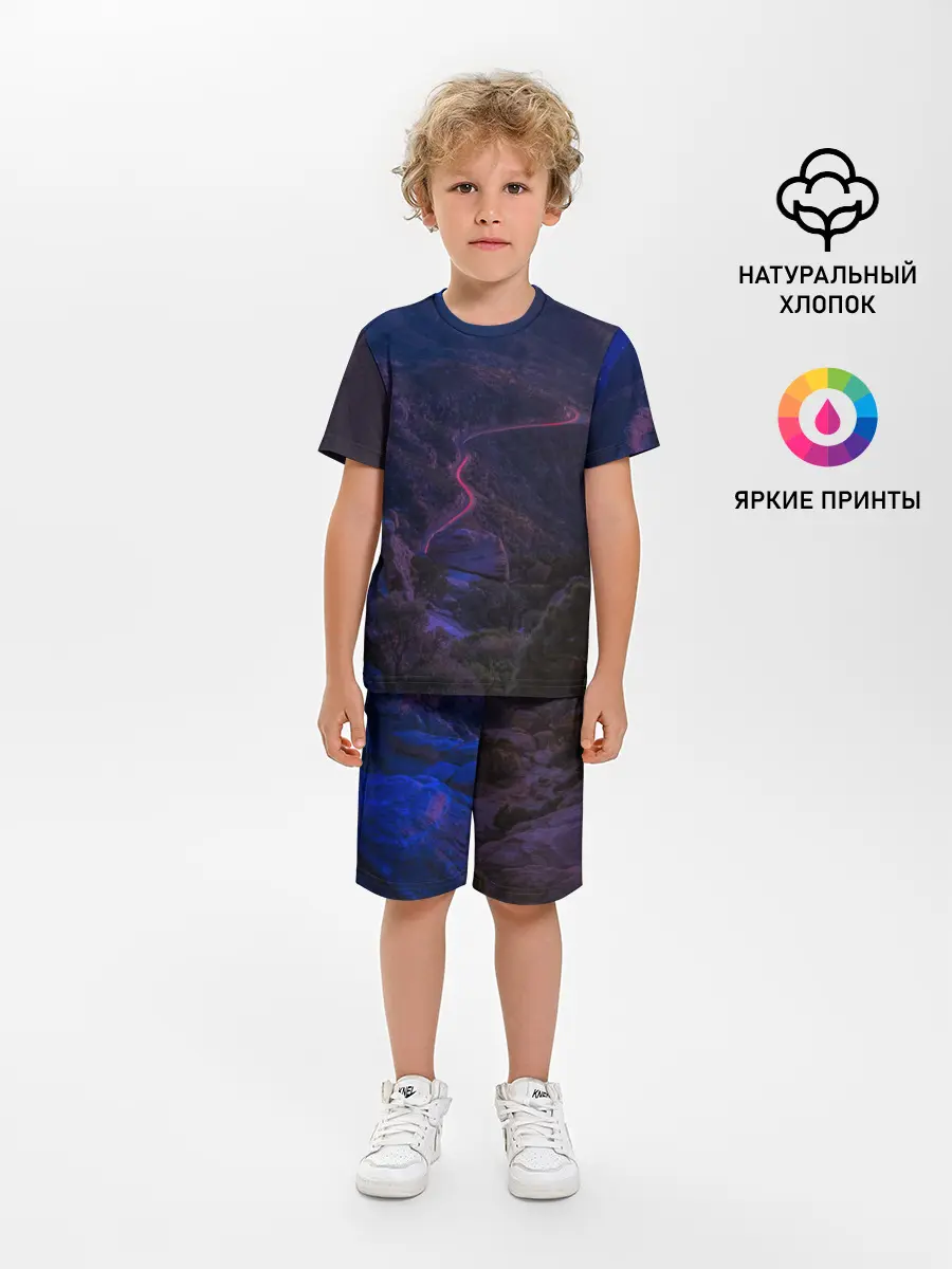 Детская пижама с шортами / НЕОНОВАЯ ДОРОГА
