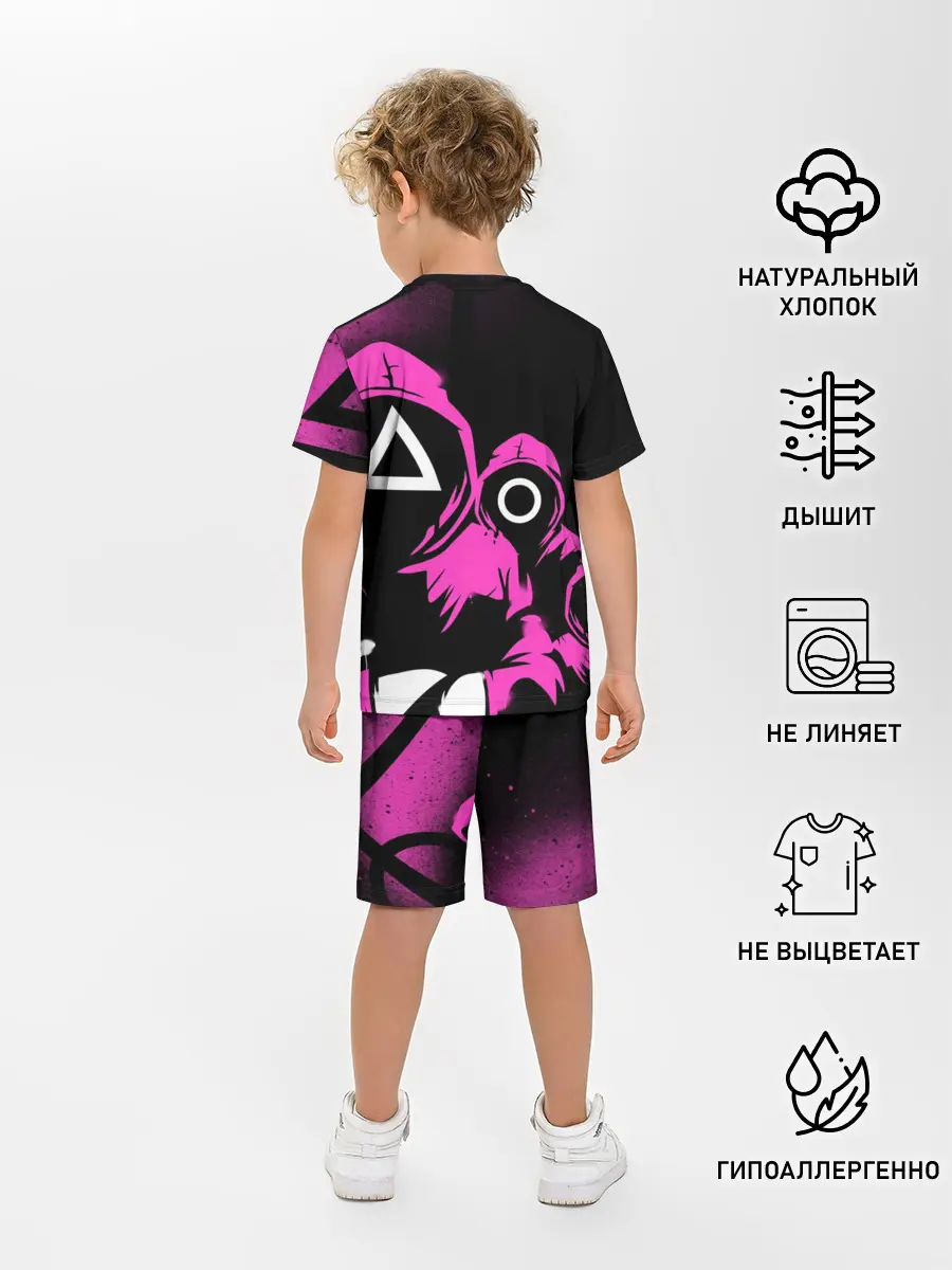 Детская пижама с шортами / Игра в кальмара