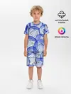 Детская пижама с шортами / Синий Киви