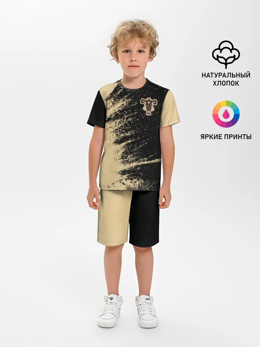 Детская пижама с шортами / Black clover bull.
