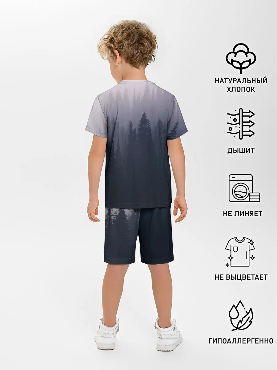 Детская пижама с шортами / Лесок