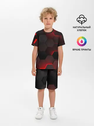 Детская пижама с шортами / 3D плиты