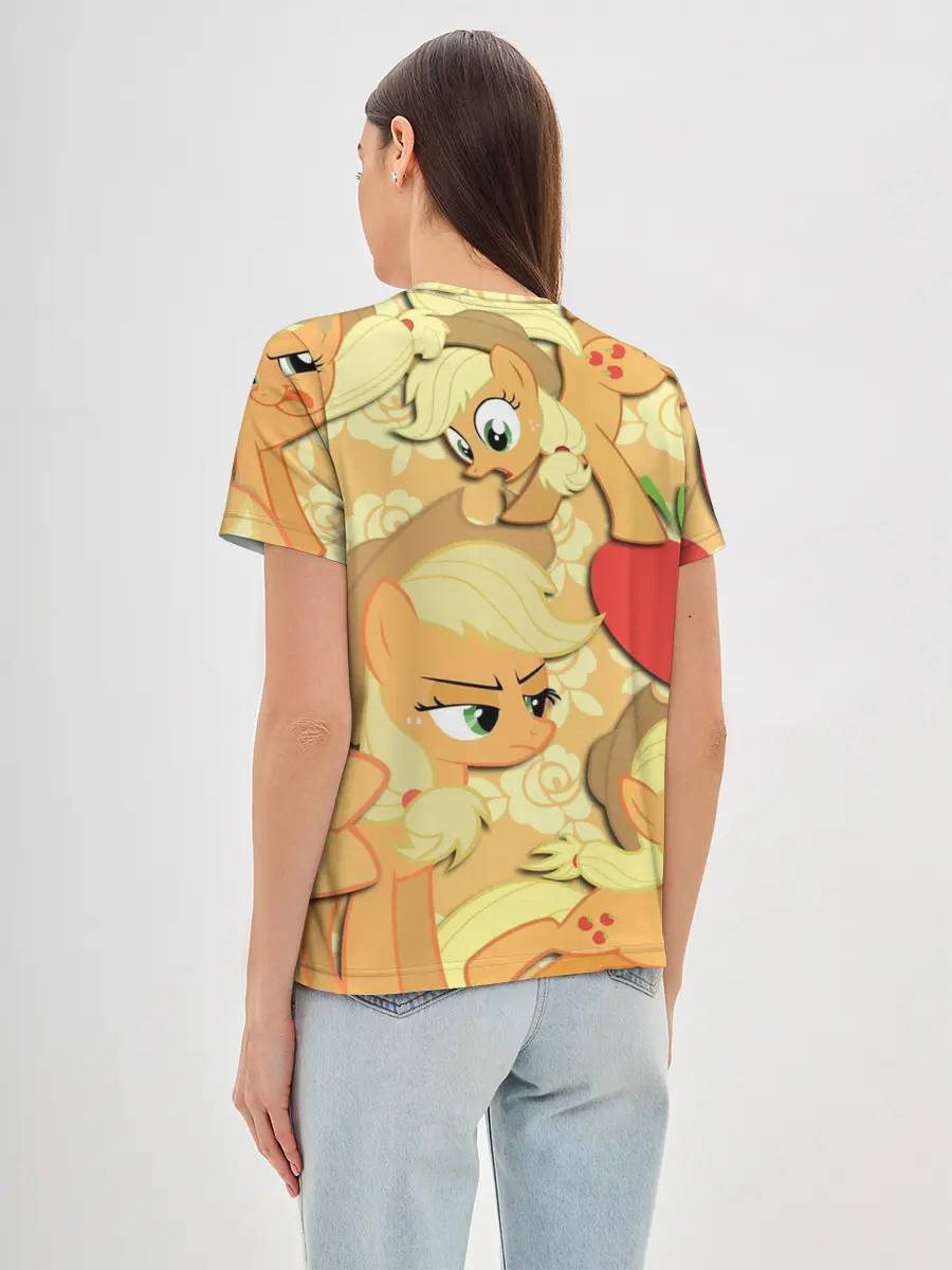 Женская базовая футболка / Applejack pattern