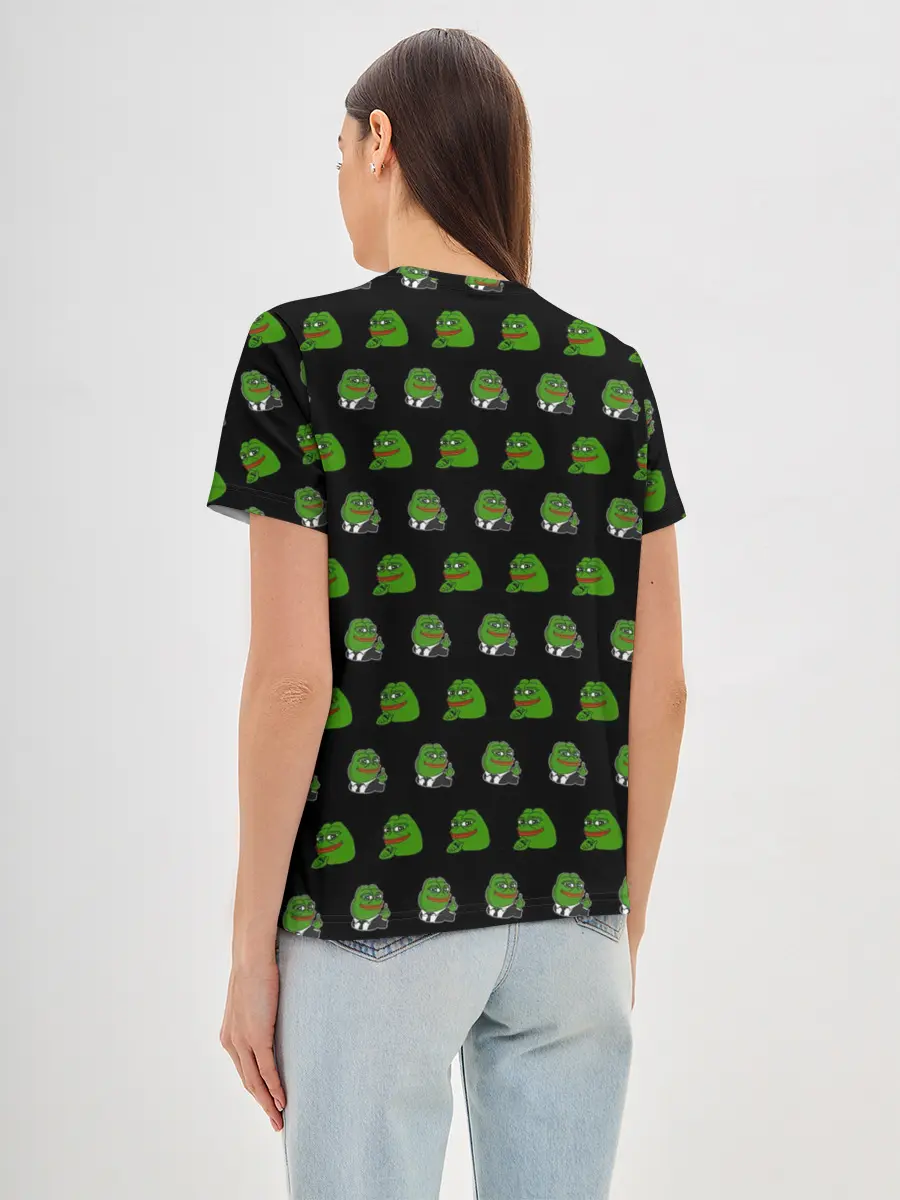 Женская базовая футболка / Frog Pepe