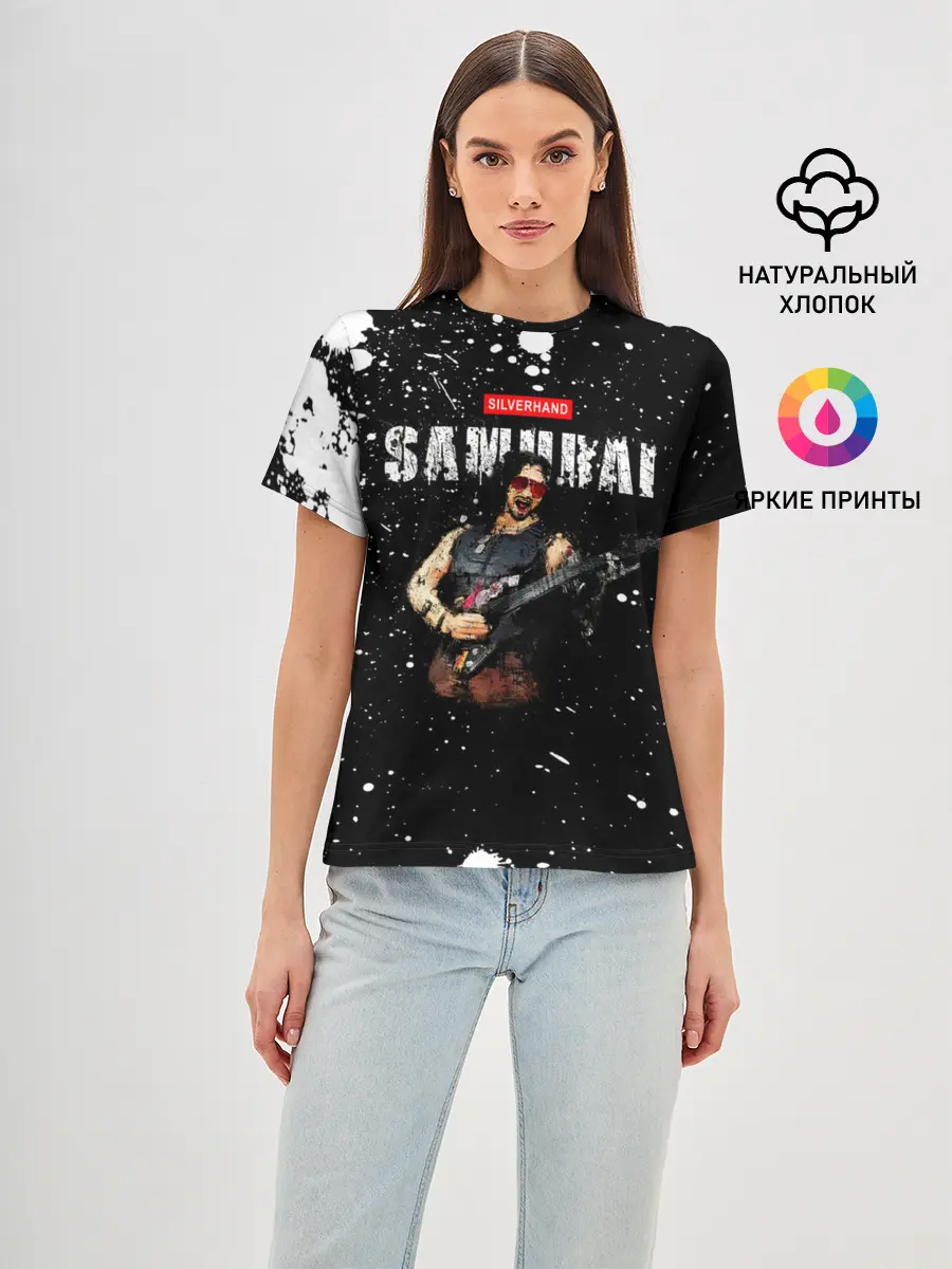 Женская базовая футболка / SAMURAI Cyberpunk 2077