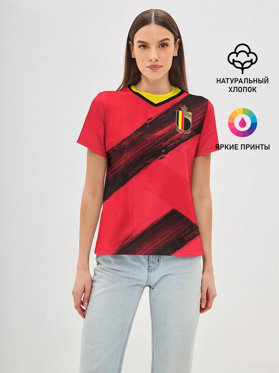 Женская базовая футболка / Belgium home EURO 2020