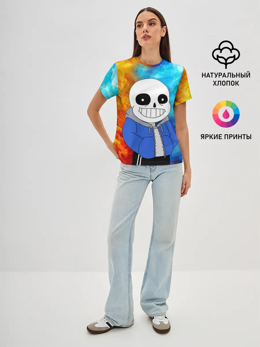 Женская базовая футболка / Sans | Огни