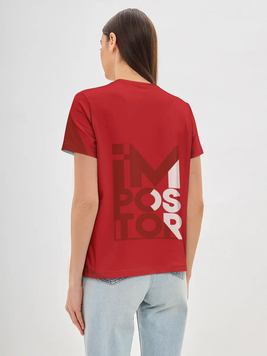 Женская базовая футболка / AMONG US | RED IMPOSTOR