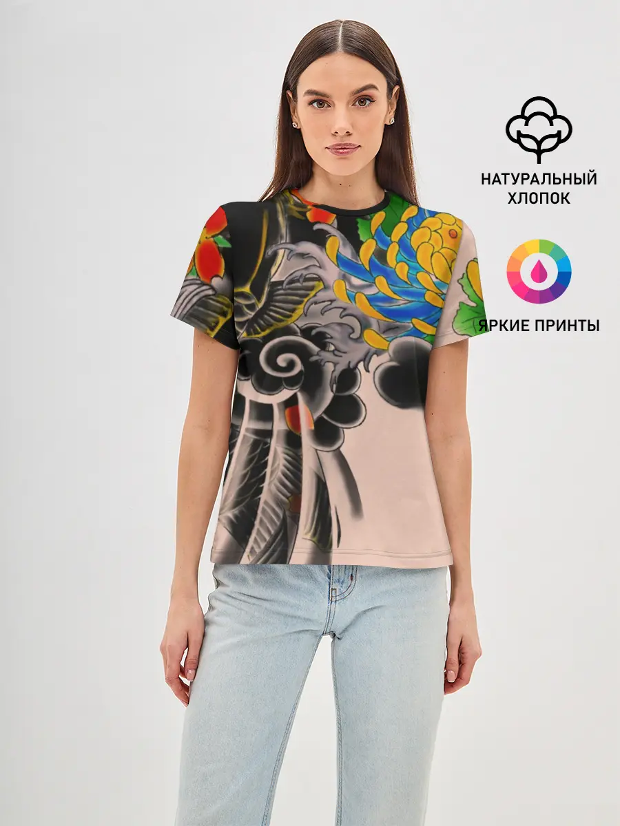 Женская базовая футболка / Dsquared tattoo