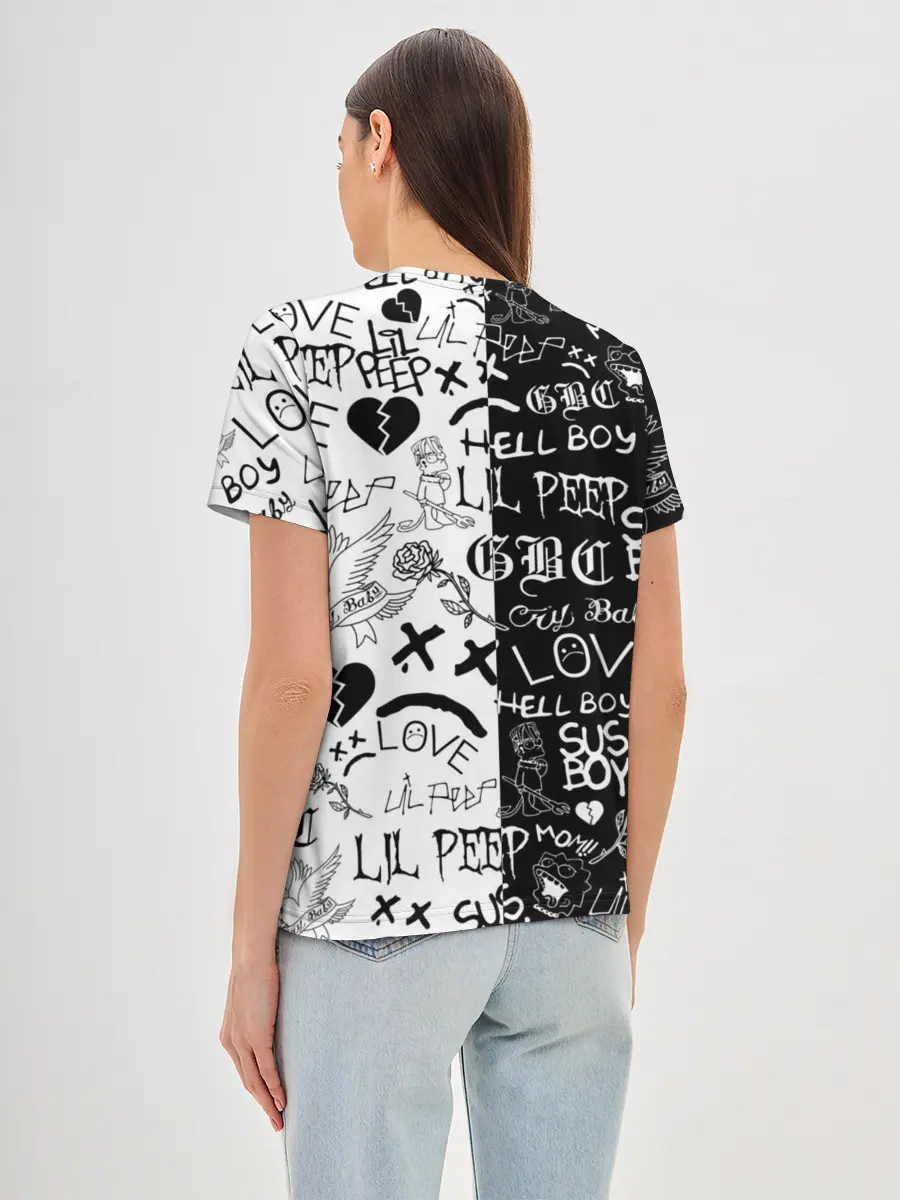 Женская базовая футболка / LIL PEEP LOGOBOMBING | ЛИЛ ПИП
