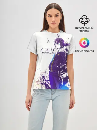 Женская базовая футболка / NORAGAMI Yato blue