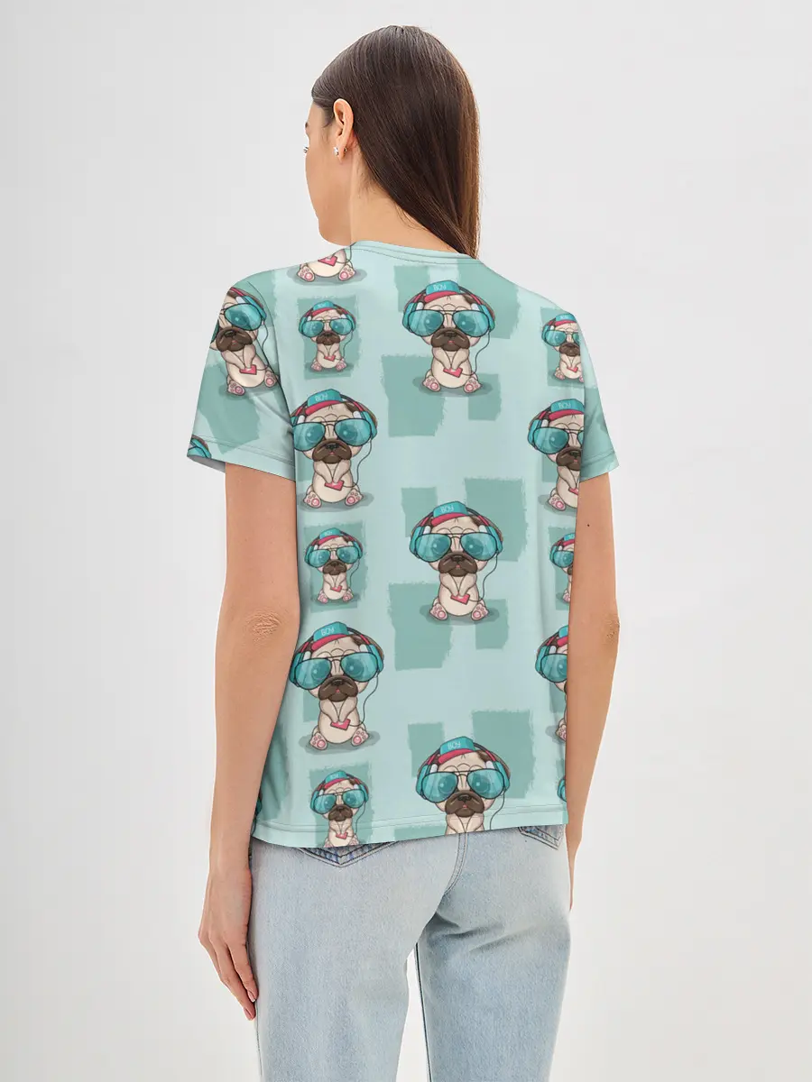 Женская базовая футболка / Крутой песик