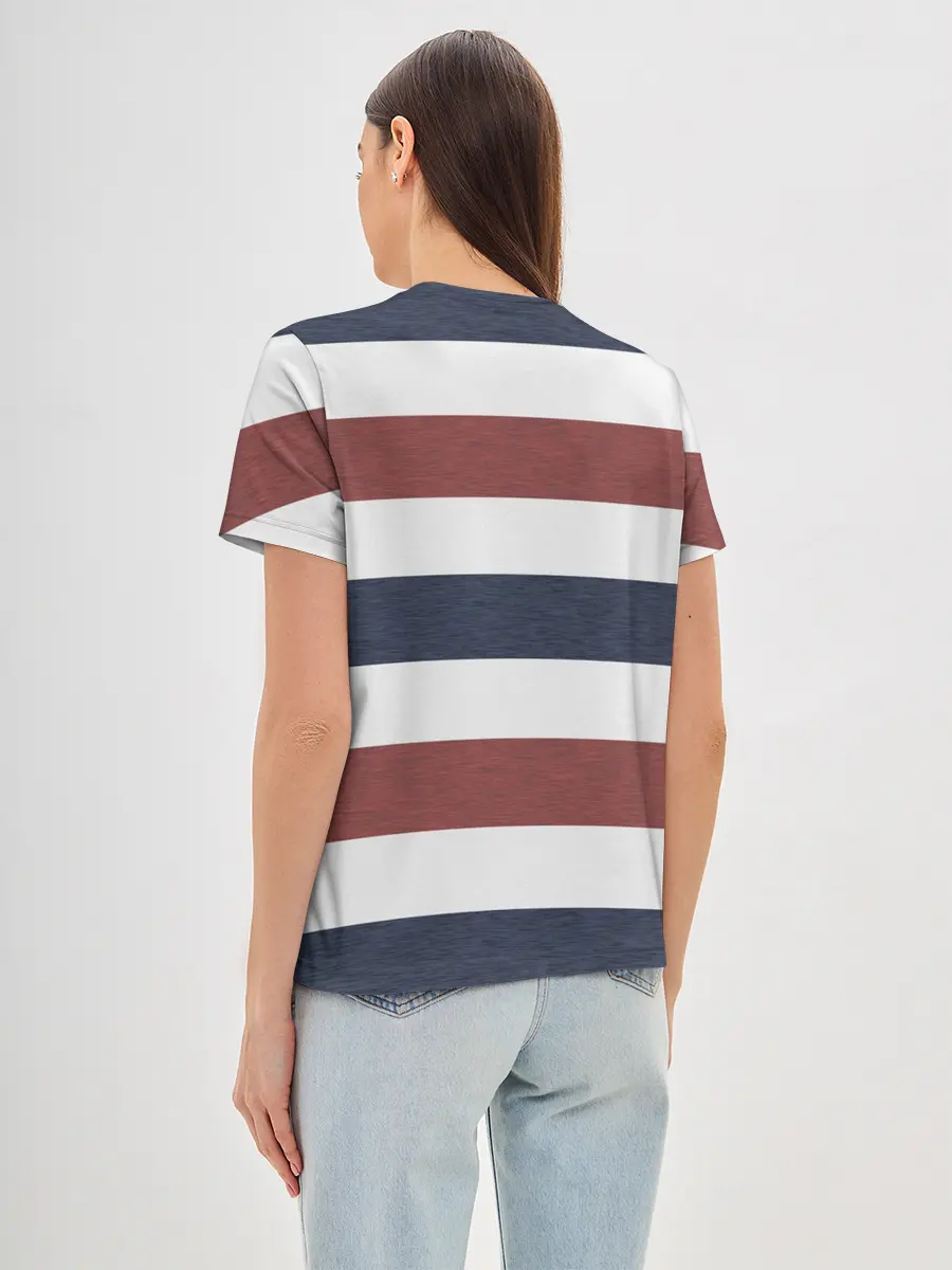 Женская базовая футболка / Полоски