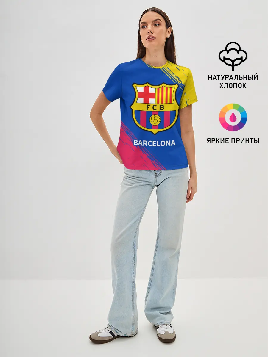 Женская базовая футболка / BARCELONA / БАРСЕЛОНА