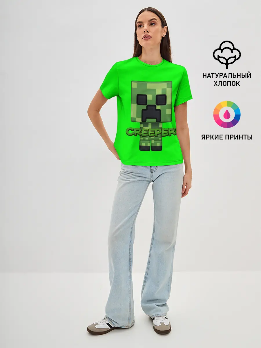 Женская базовая футболка / MINECRAFT CREEPER