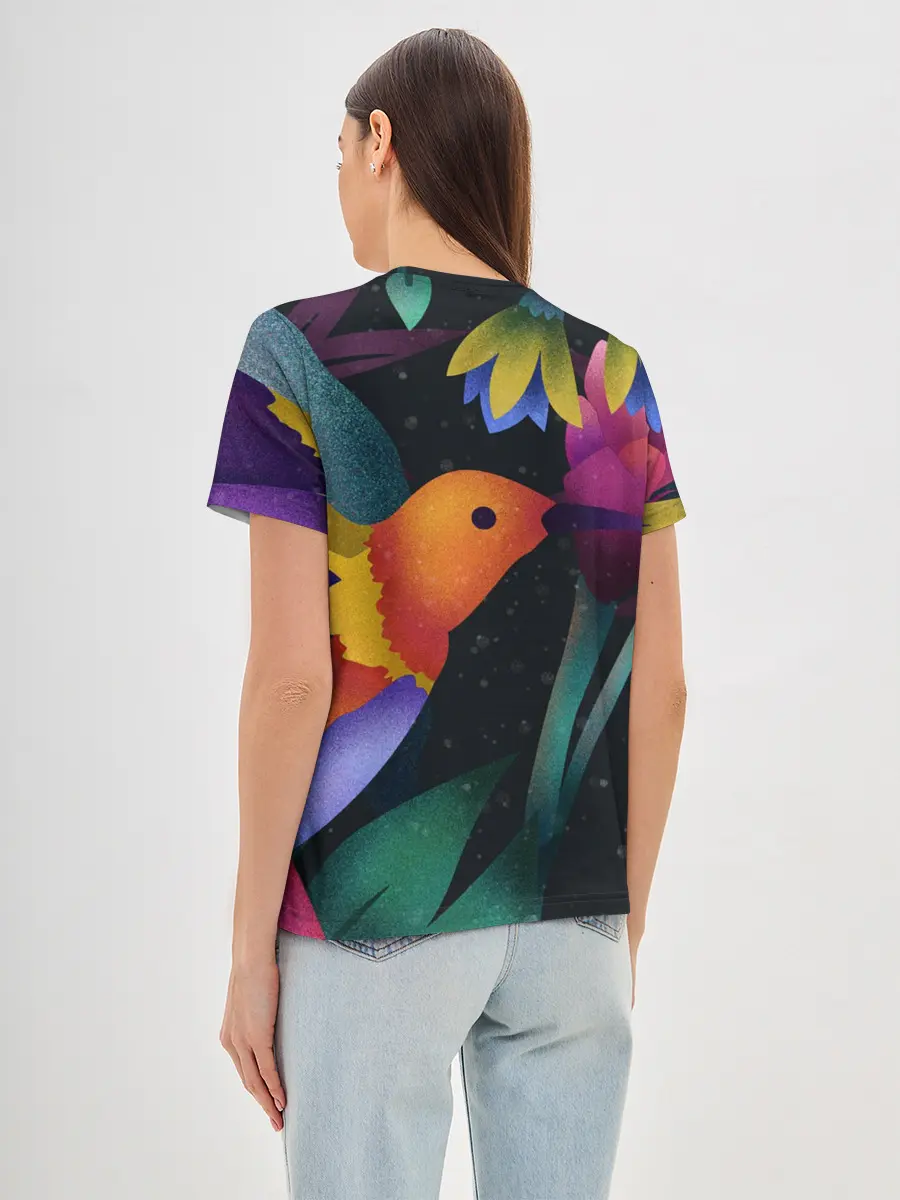 Женская базовая футболка / Колибри