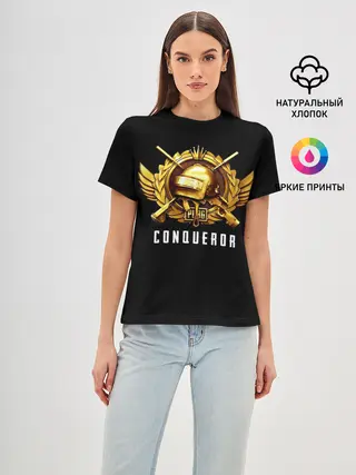 Женская базовая футболка / Завоеватель PUBG