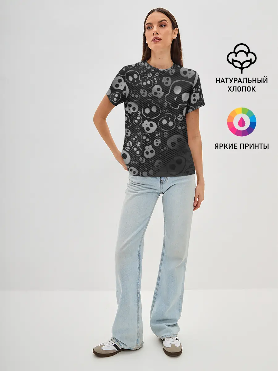 Женская базовая футболка / ART SKULL