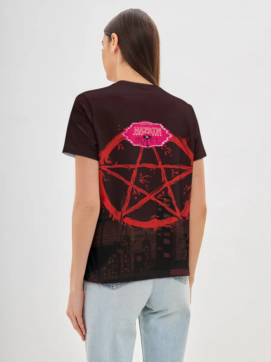 Женская базовая футболка / Отель Хазбин - Хаск