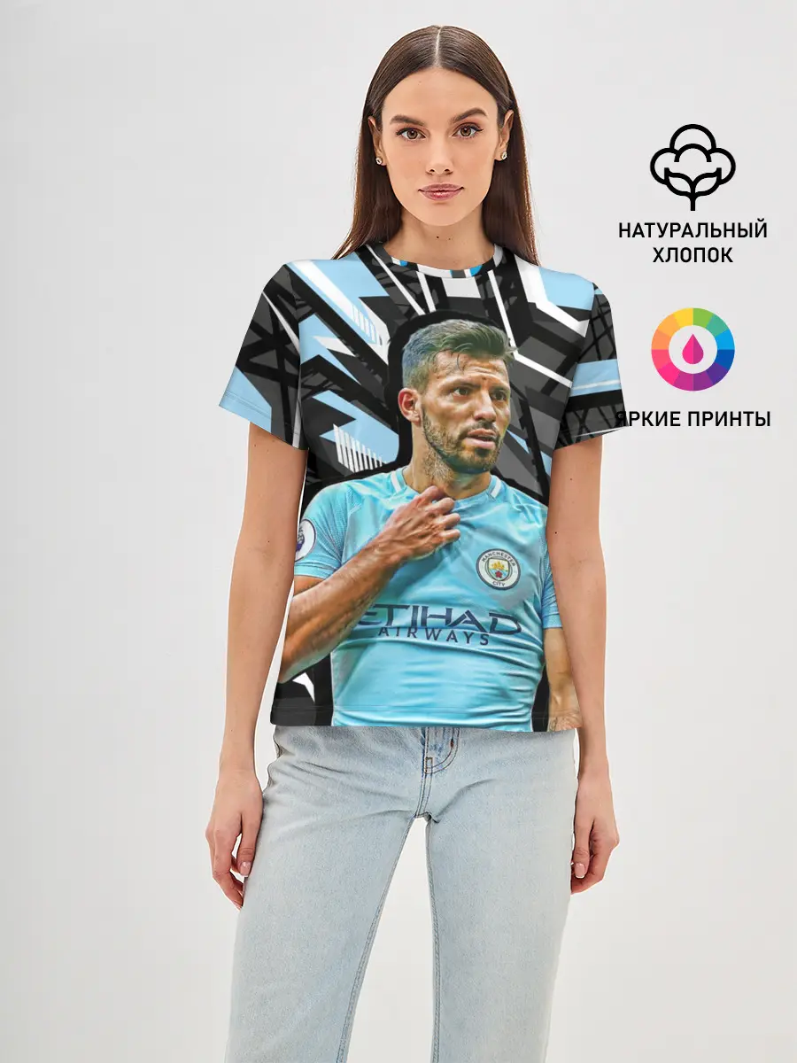 Женская базовая футболка / Серхио Агуэро