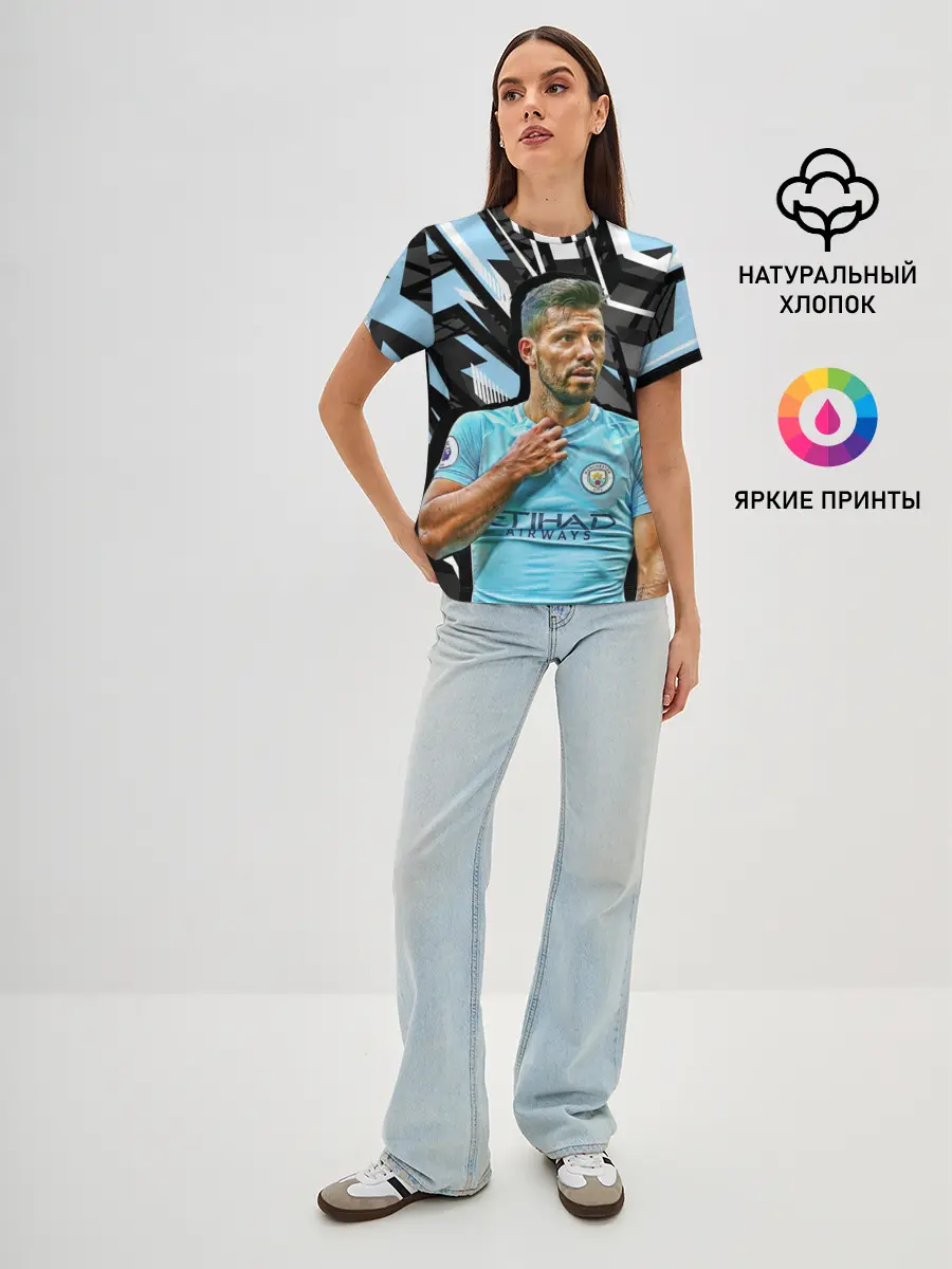 Женская базовая футболка / Серхио Агуэро