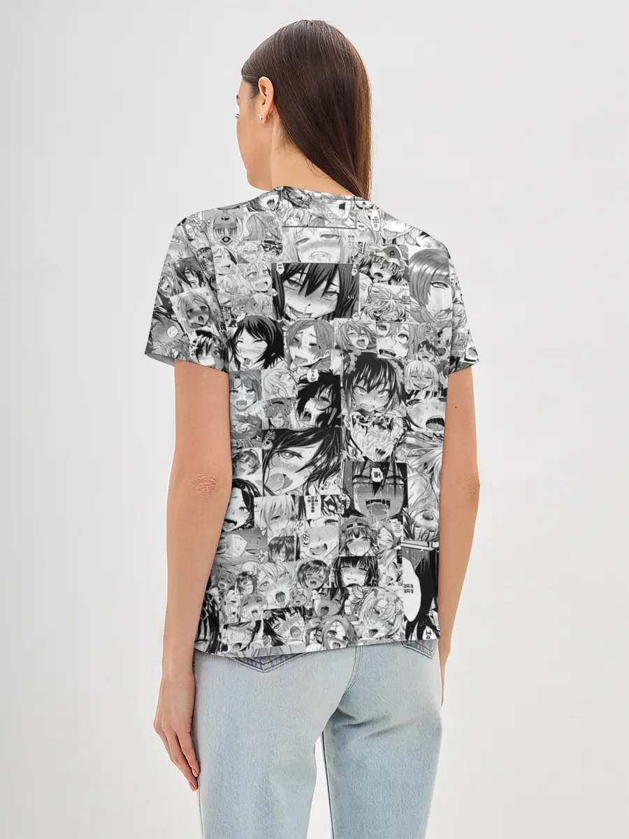 Женская базовая футболка / АХЕГАО ЛИЦА | AHEGAO FACES