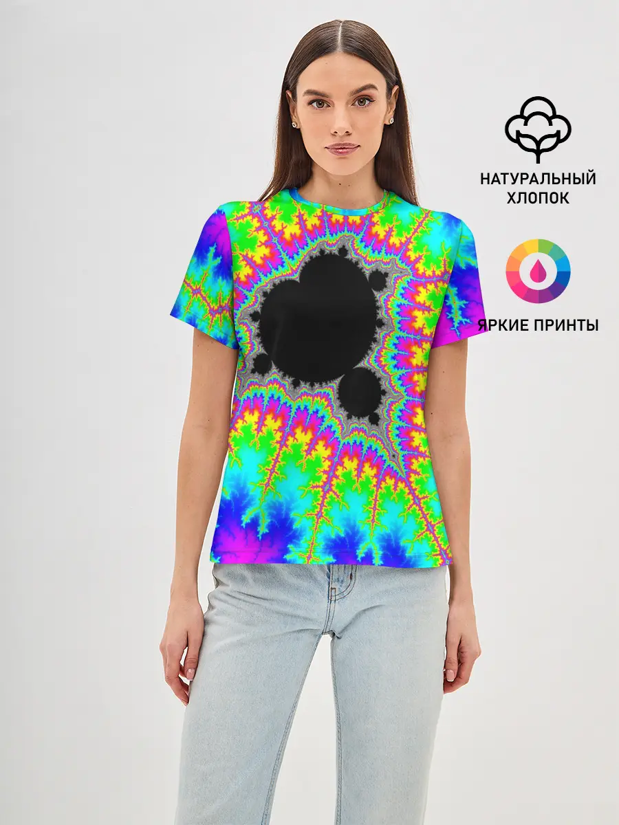 Женская базовая футболка / NEON PSY